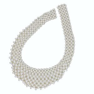 Vintage Faux Pearl Collar Necklace